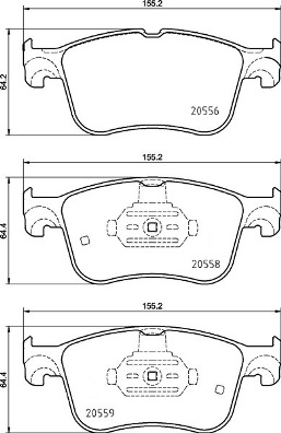 A.B.S. P 24 234 BREMBO Bremsbelagsatz, Scheibenbremse